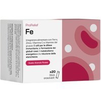 Avas Pharmaceuticals Prorelief Fe - Integratore alimentare energia anemia e gravidanza, 20 stickpack da 1,5 g