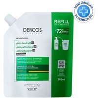 Vichy Dercos Eco-Ricarica Shampoo Anti-Forfora DS per Capelli Secchi Azione Anti-Prurito e Anti-Ricomparsa, 390ml
