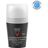 Vichy Homme - Deodorante Antitraspirante Controllo Estremo 72H Roll On, 50ml
