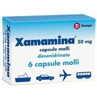 Xamamina 50mg Dimenidrinato Antichinetosico Mal di Viaggio, 6 Capsule Molli