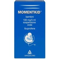 Angelini Momentkid Bambini 100mg/5ml Sospensione Orale Ibuprofene Trattamento Febbre e Dolore, 150ml