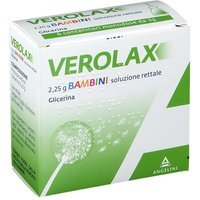 Verolax Bambini 2,25g Glicerina Soluzione Rettale Trattamento Stitichezza, 6 Contenitori Monodose da 3g
