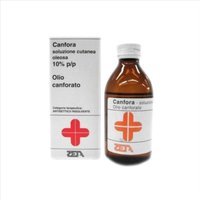 Zeta Farmaceutici Canfora 10% P/P Soluzione Cutanea Oleosa Rubefacente e Analgesico, 100ml