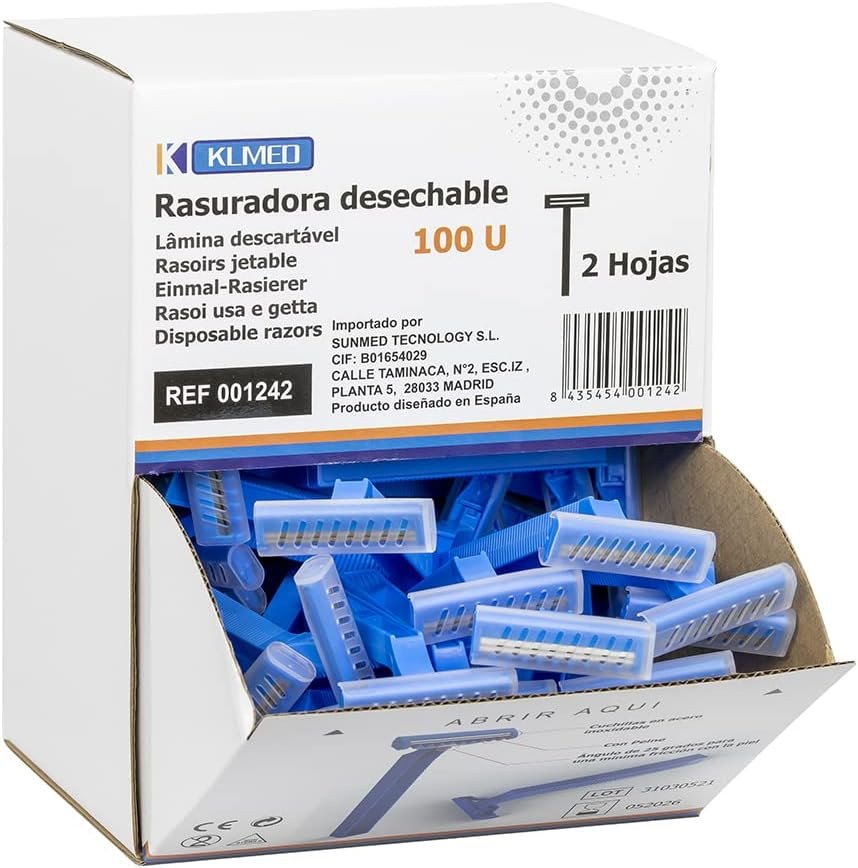 Rasoi usa e getta | Due lame | Acciaio inossidabile con pettine | Minimo attrito | 100 pz