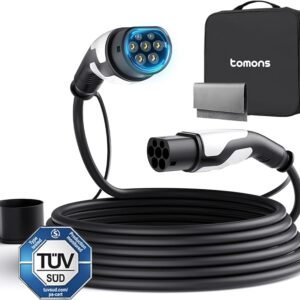 tomons Cavo Ricarica Tipo 2 11kW 5M 16A Trifase,per Auto Elettrica EV/PHEV | Trifase 16A |…