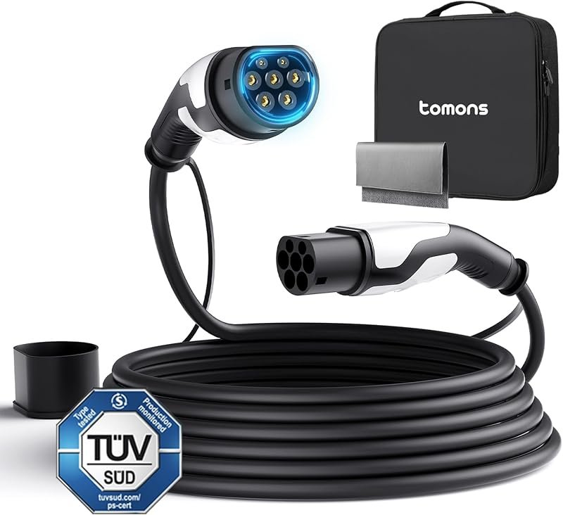 tomons Cavo Ricarica Tipo 2 11kW 5M 16A Trifase,per Auto Elettrica EV/PHEV | Trifase 16A |…