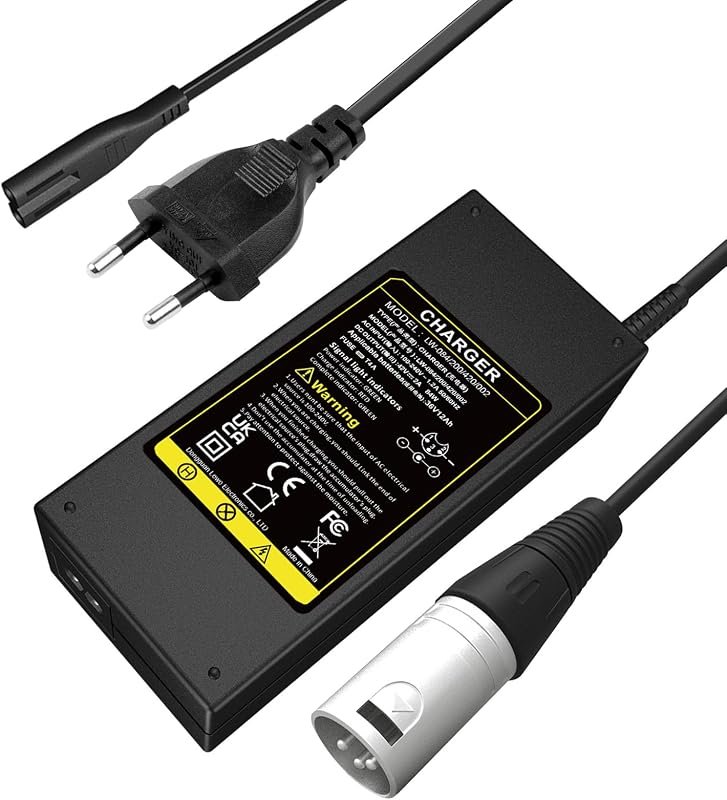 Caricatore Monopattino Elettrico, 42V 2A Caricabatterie per Batteria al Litio da 36V, per…