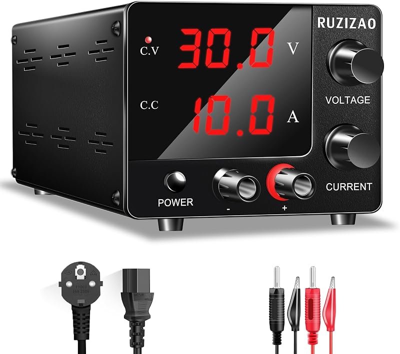 Alimentatore da Laboratorio 0~30V 0~10A 150W, Alimentatore DC Regolabile Alimentatore da…