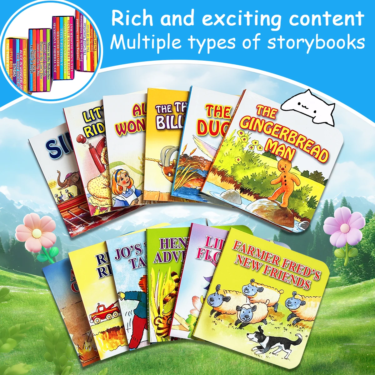 Mini libro di fiabe della buonanotte in inglese, Storie della Bibbia, Sviluppo della lingua, Immaginazione ricca, Fiabe classiche Libro per bambini - immagine 3