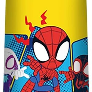 Seven Borraccia termica Spiderman, 460 ml, Acciaio, Cannuccia, Apertura automatica, Tenuta…