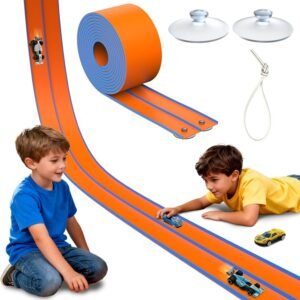 ACELIFE Autocarri flessibili, 4,5 m, incluse 4 auto, rampe portatili, per auto da 1/64°…