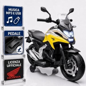 TOYSCAR Moto Elettrica Bambini 2-5 Anni Honda NC750X 12V, Motocicletta per Bambini con…