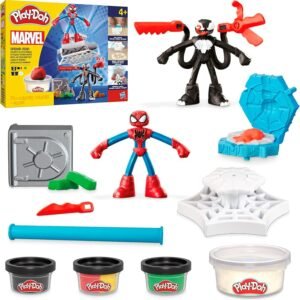 Play-Doh Marvel Spider-Man, Coffret Attaque Tranchante avec Figurines Venom et Spider-Man…