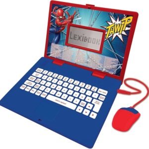 Lexibook, Spider-Man, Portatile educativo e bilingue Italiano/Inglese, Giocattolo con 124…