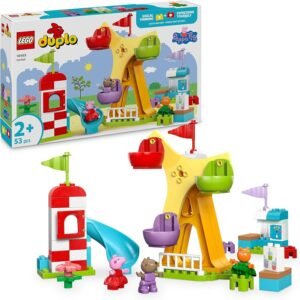 LEGO DUPLO Peppa Pig Luna Park - Gioco per la Motricità Fine per Bambini da 2 Anni - Ruota…