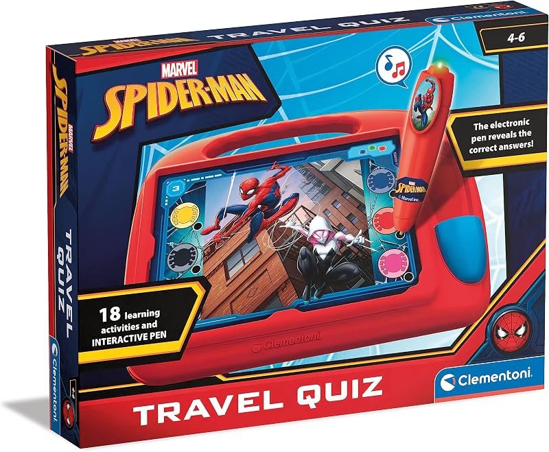 Clementoni Sapientino - Travel Quiz Marvel Spiderman, Gioco Educativo con Penna Elettronica…