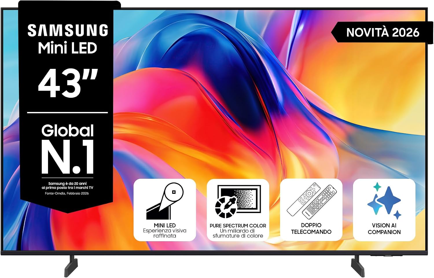 Samsung Smart TV 43" UE43M72HAUXZT Mini LED 4K HDR 10+