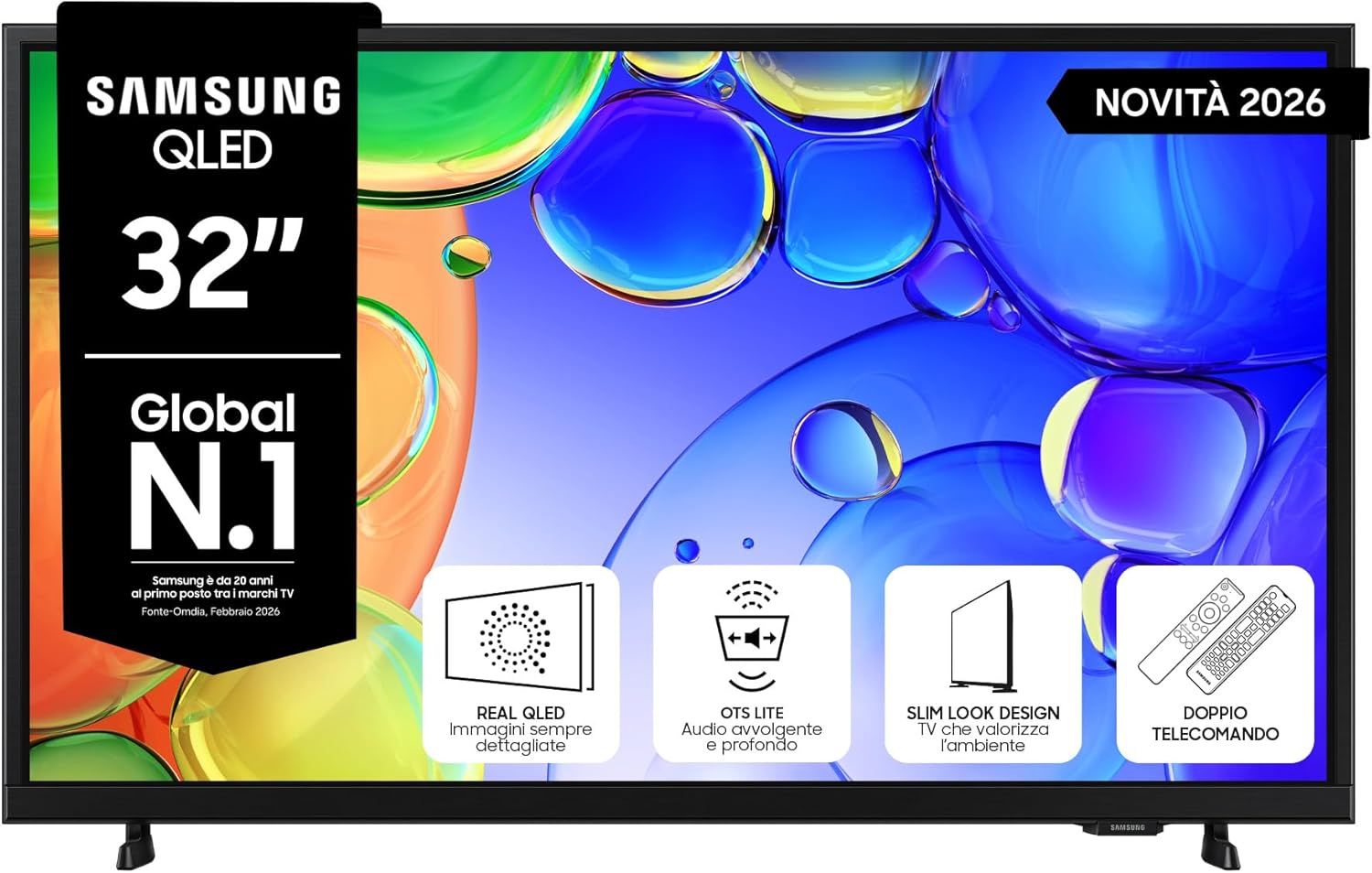 Samsung Smart TV 32" QE32Q5FAAUXZT QLED Full HD
