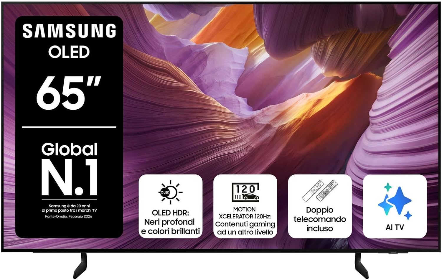 Samsung OLED 4K Vision AI Smart TV 65'' QE65S85FAEXZT