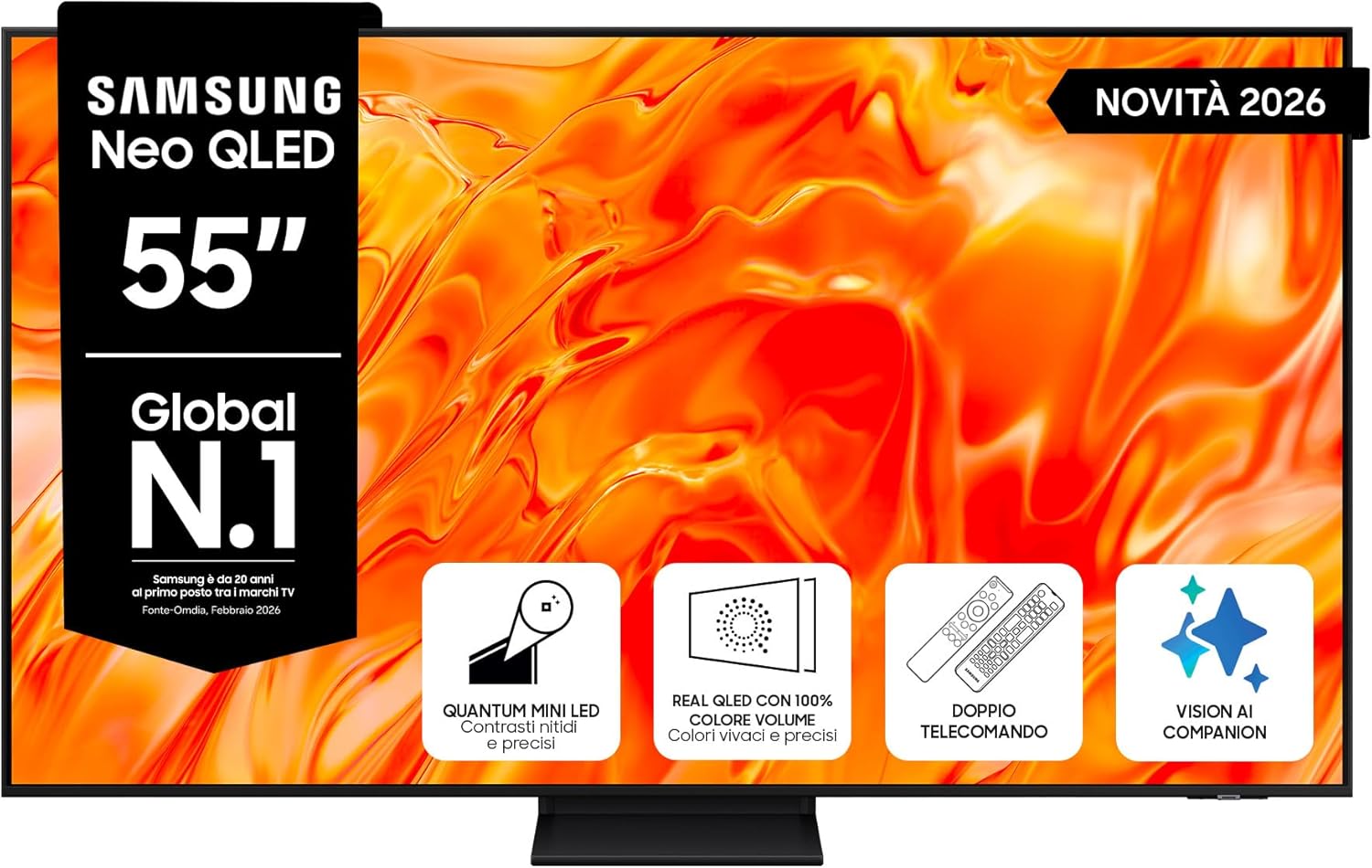 Samsung Smart TV 55" QE55QN72HAUXZT Neo QLED 4K Mini LED