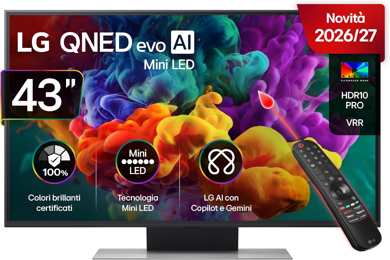 LG QNED evo AI MiniLED 43 Pollici Smart TV 4K