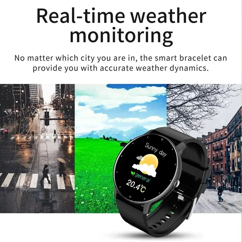 Smartwatch ZL02D Donna Uomo Regalo Sport Fitness Orologio con Monitoraggio della Frequenza Cardiaca Impermeabile - immagine 5