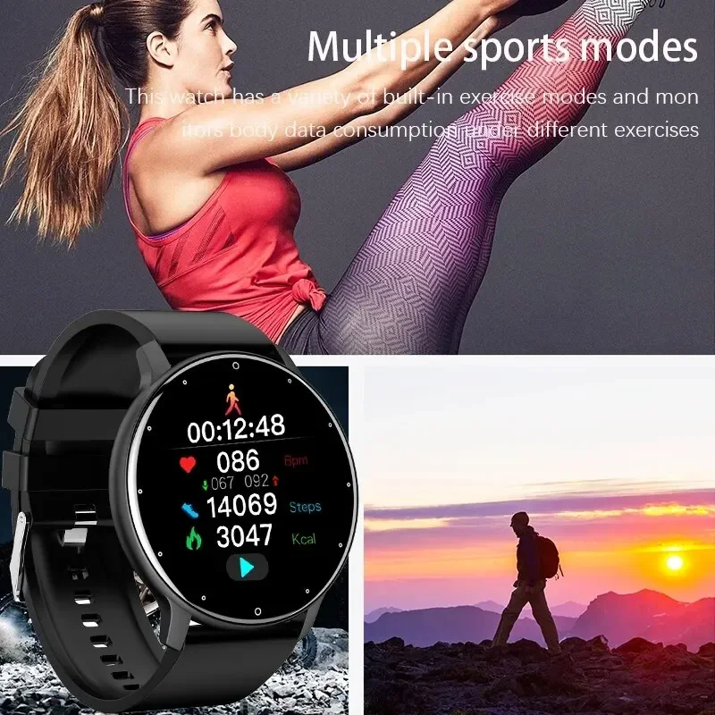 Smartwatch ZL02D Donna Uomo Regalo Sport Fitness Orologio con Monitoraggio della Frequenza Cardiaca Impermeabile - immagine 6
