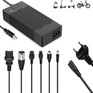Caricatore per Monopattino Elettrico 42V 2A (Con 6 Connettori), Compatibile con Hoverboard…