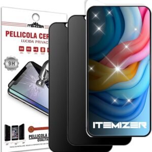 iTemizer 2x Premium Quality Pellicola Privacy Lucida per iPhone 17 – Screen Protector…