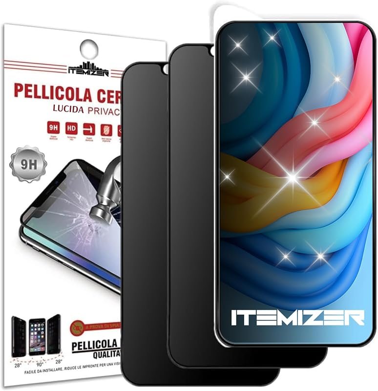 iTemizer 2x Premium Quality Pellicola Privacy Lucida per iPhone 17 – Screen Protector…