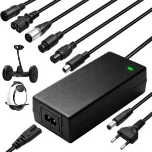 Caricatore Monopattino Elettrico 42V 2A per Batteria 36V, 6 Connettori | Compatibile con…