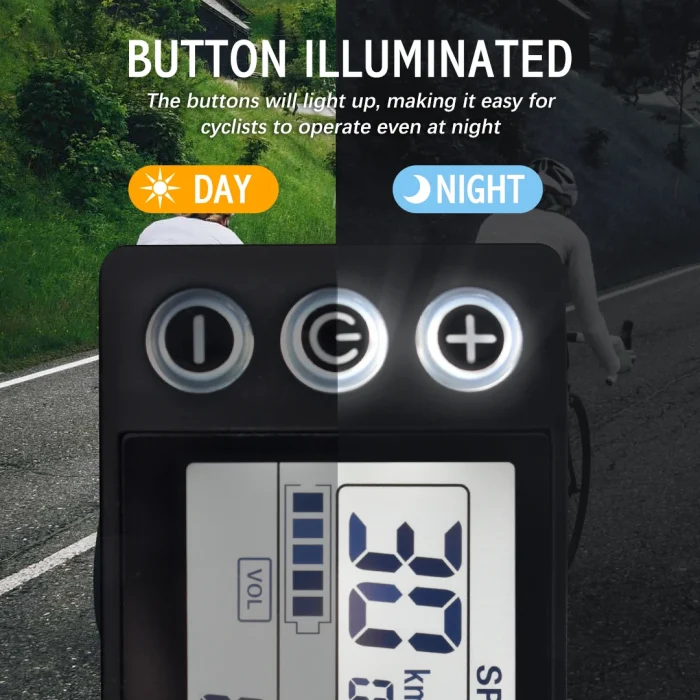 Display modello S866 per bicicletta elettrica 24V/36V/48V Protocollo UART 2 - immagine 5