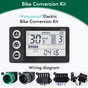 Display modello S866 per bicicletta elettrica 24V/36V/48V Protocollo UART 2