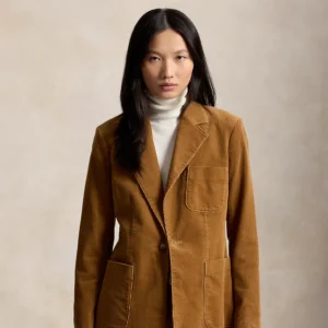 Blazer Monopetto in Velluto a Coste Ralph Lauren