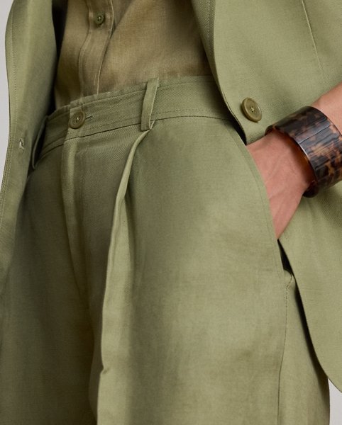Pantaloni Lino Gamba Larga Ralph Lauren - Eleganza Casual - immagine 2