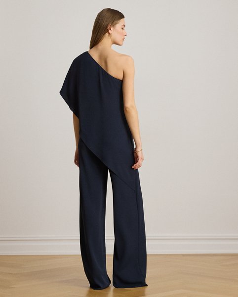 Tuta Monospalla in Georgette con Mantella - Ralph Lauren - immagine 4
