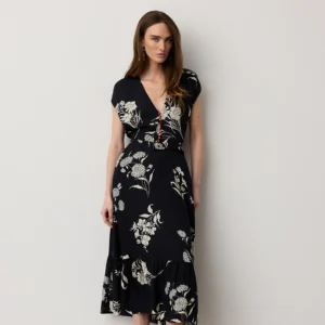Abito Damian in Raso Floreale di Ralph Lauren