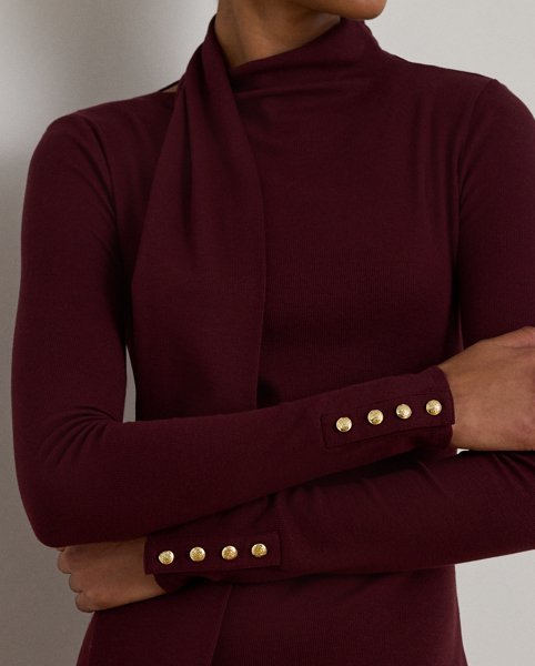 Abito in Cotone a Coste con Sciarpa - Ralph Lauren - immagine 2