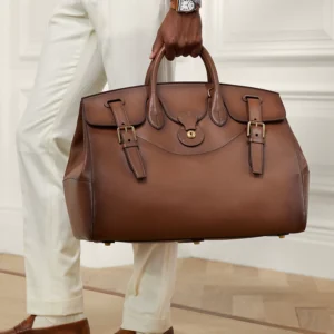 Borsone Cooper in Pelle di Vitello Ralph Lauren